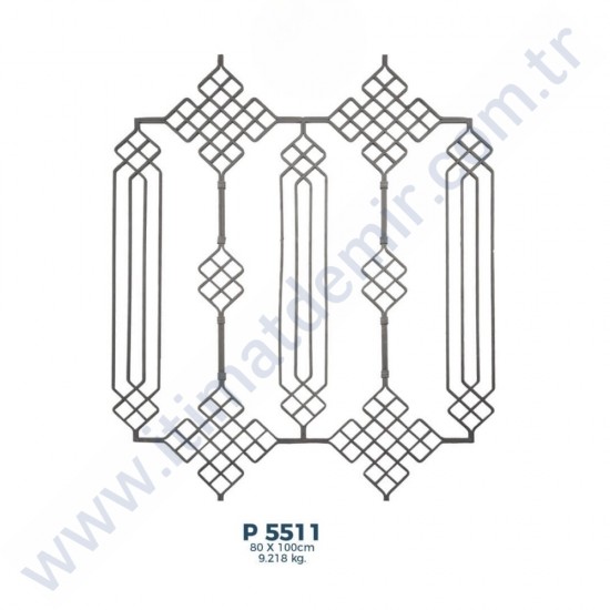 P5511 Ferforje Dekoratif Panel Motif 100x80cm