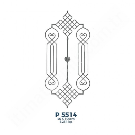P5514 Ferforje Dekoratif Panel Motif 100x46cm P5514 Ferforje Dekoratif Panel Motif 100x46cm