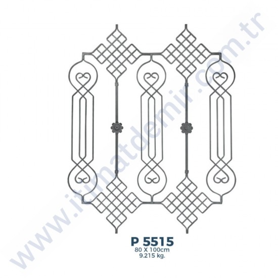 P5515 Ferforje Dekoratif Panel Motif 100x80cm