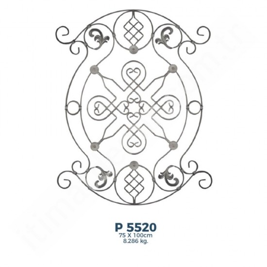 P5520 Ferforje Dekoratif Panel Motif 100x75cm P5520 Ferforje Dekoratif Panel Motif 100x75cm