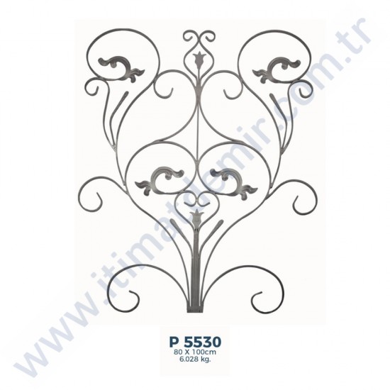 P5530 Ferforje Dekoratif Panel Motif 100x80cm