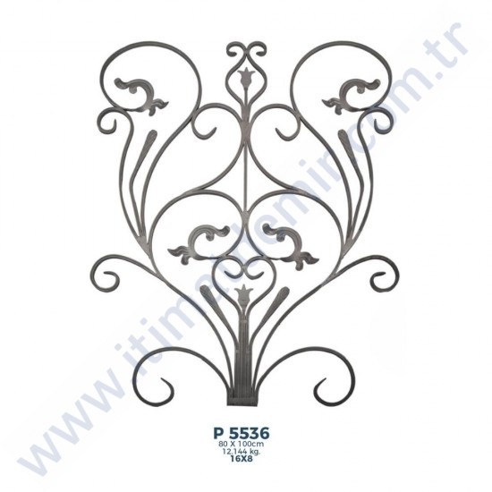 P5536 Ferforje Dekoratif Panel Motif 100x80cm