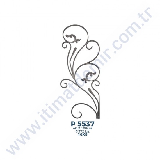 P5537 Ferforje Dekoratif Panel Motif 100x40cm