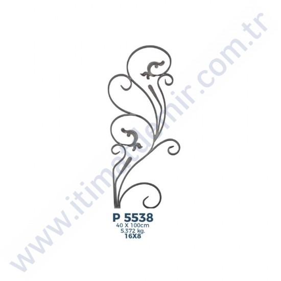 P5538 Ferforje Dekoratif Panel Motif 100x40cm