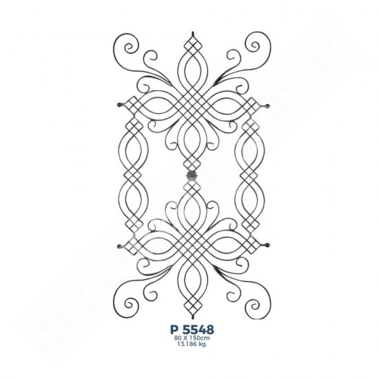 P5548 Ferforje Dekoratif Panel Motif 150x80cm P5548 Ferforje Dekoratif Panel Motif 150x80cm