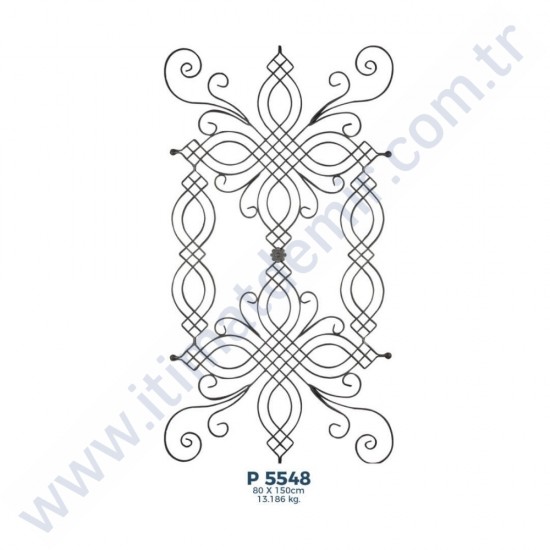 P5548 Ferforje Dekoratif Panel Motif 150x80cm