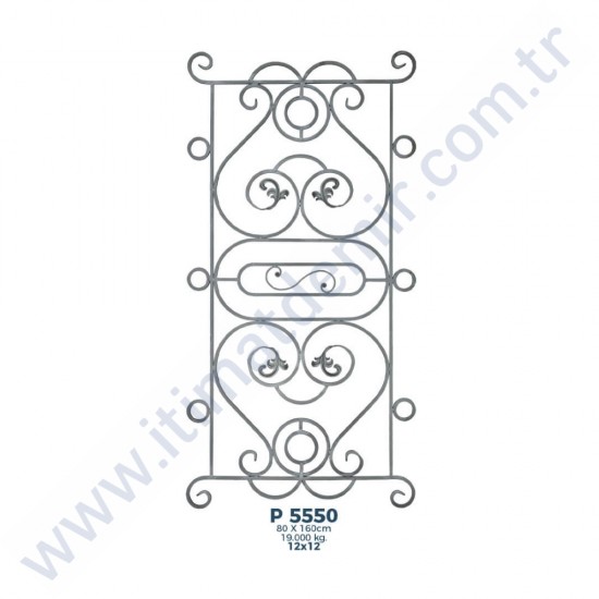 P5550 Ferforje Dekoratif Panel Motif 160x80cm