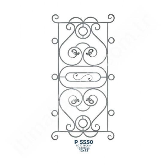P5550 Ferforje Dekoratif Panel Motif 160x80cm P5550 Ferforje Dekoratif Panel Motif 160x80cm