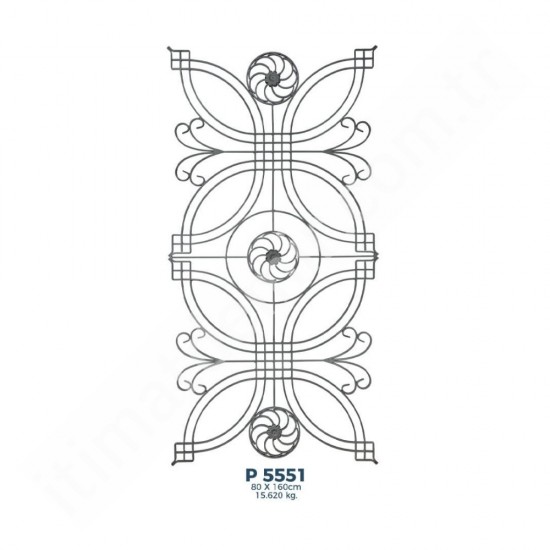 P5551 Ferforje Dekoratif Panel Motif 160x80cm P5551 Ferforje Dekoratif Panel Motif 160x80cm