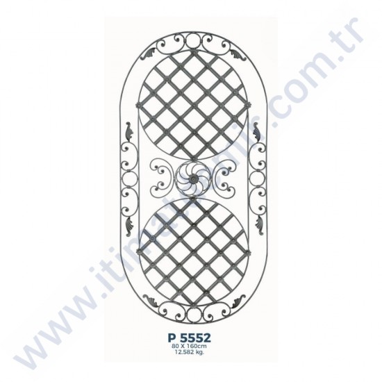 P5552 Ferforje Dekoratif Panel Motif 160x80cm