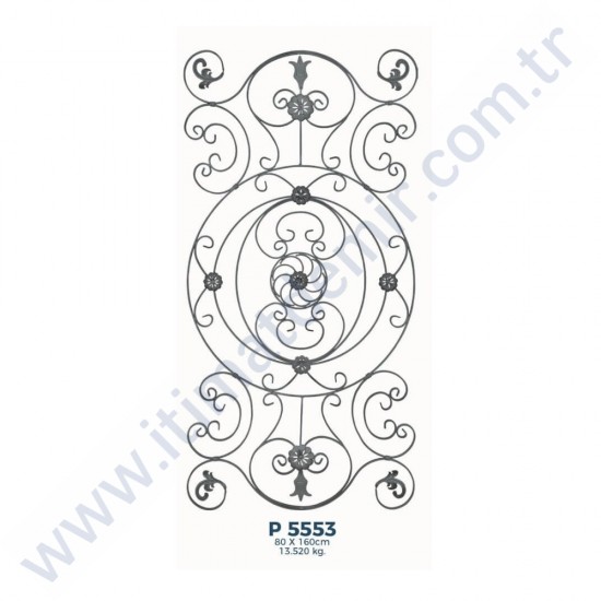P5553 Ferforje Dekoratif Panel Motif 160x80cm