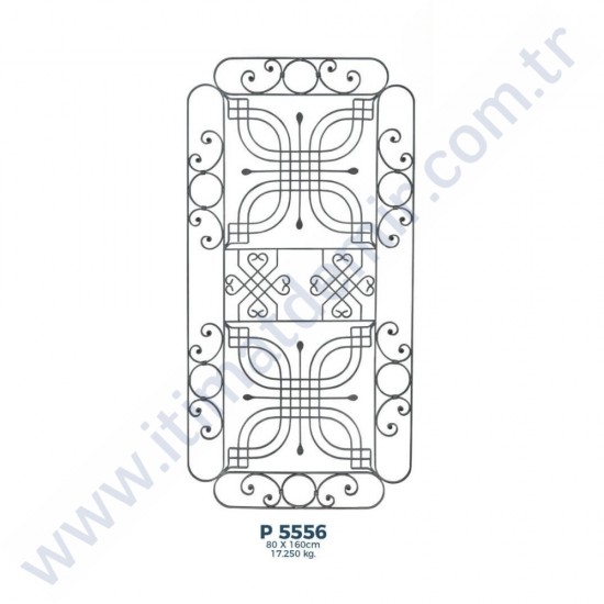 P5556 Ferforje Dekoratif Panel Motif 160x80cm