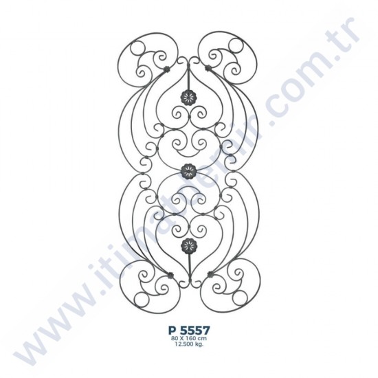 P5557 Ferforje Dekoratif Panel Motif 160x80cm