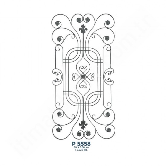 P5558 Ferforje Dekoratif Panel Motif 160x80cm P5558 Ferforje Dekoratif Panel Motif 160x80cm