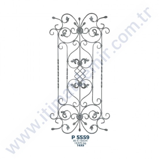 P5559 Ferforje Dekoratif Panel Motif 160x80cm