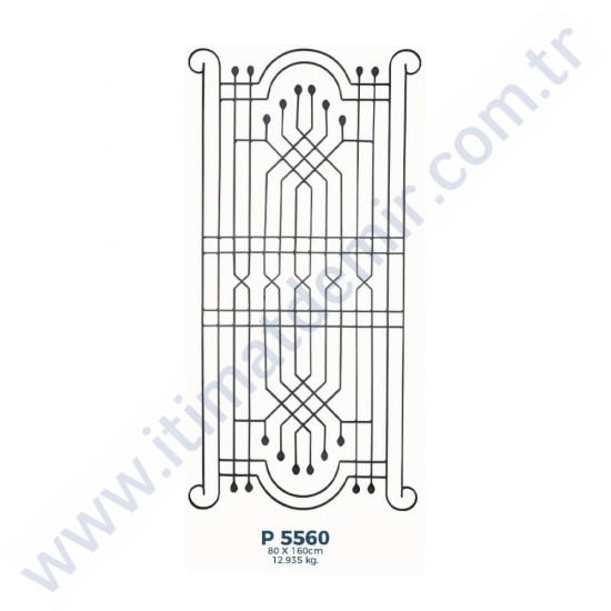 P5560 Ferforje Dekoratif Panel Motif 160x80cm