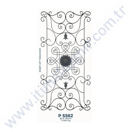 P5562 Ferforje Dekoratif Panel Motif 160x80cm