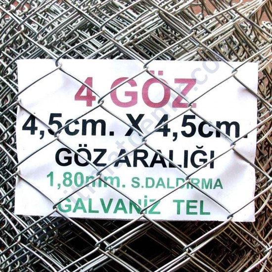 Bahçe Örgü Teli 4.5cm X 4.5cm (1.90mm.) H:150cm. 20m