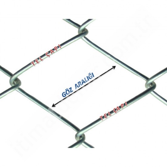 Bahçe Örgü Teli 3.5cm X 3.5cm (2.20mm.) H:200cm. 20m Bahçe Örgü Teli 3.5cm X 3.5cm (2.20mm.) H:200cm. 20m