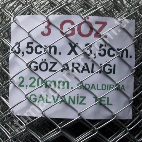 Bahçe Örgü Teli 3.5cm X 3.5cm (2.20mm.) H:200cm. 20m Bahçe Örgü Teli 3.5cm X 3.5cm (2.20mm.) H:200cm. 20m