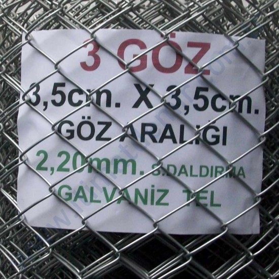 Bahçe Örgü Teli 3.5cm X 3.5cm (2.20mm.) H:100cm. 20m