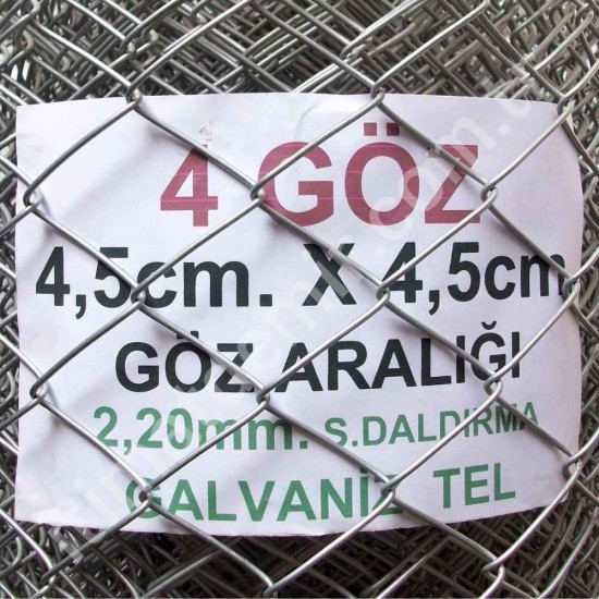Bahçe Örgü Teli 4.5cm X 4.5cm (2.20mm.) H:150cm. 20m Bahçe Örgü Teli 4.5cm X 4.5cm (2.20mm.) H:150cm. 20m