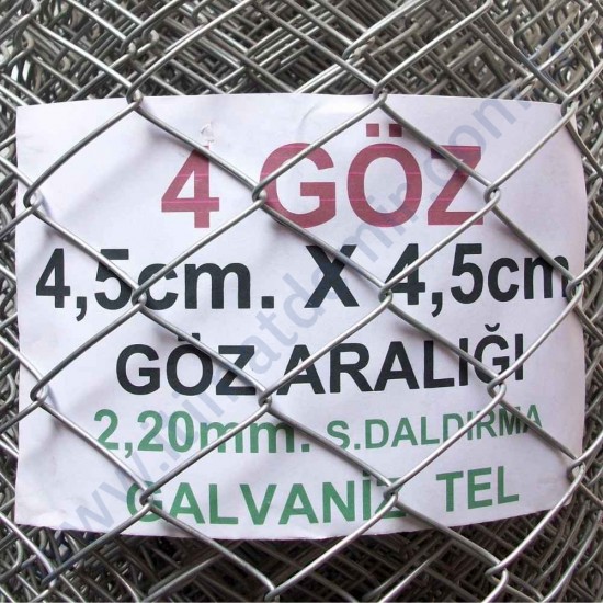 Bahçe Örgü Teli 4.5cm X 4.5cm (2.20mm.) H:150cm. 20m