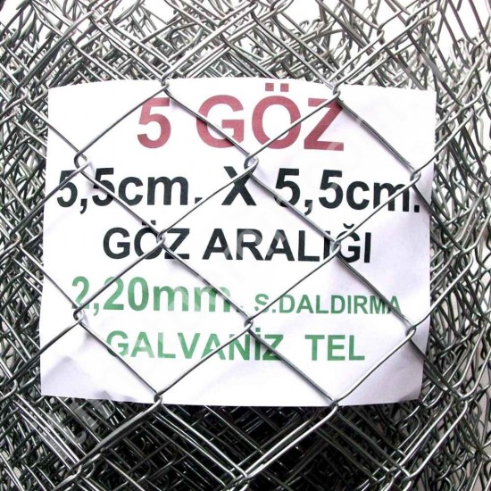 Bahçe Örgü Teli 5.5cm X 5.5cm (2.20mm.) H:150cm. 20m