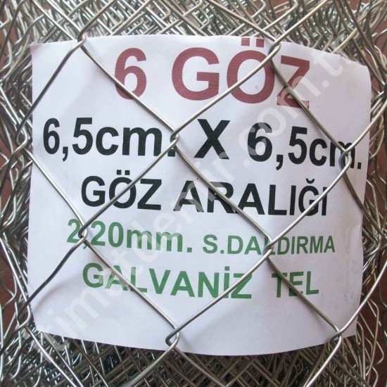 Bahçe Örgü Teli 6.5cm X 6.5cm (2.20mm.) H:150cm. 20m