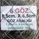 Bahçe Örgü Teli 6.5cm X 6.5cm (1.90mm.) H:200cm. 20m