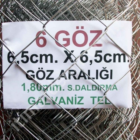 Bahçe Örgü Teli 6.5cm X 6.5cm (1.90mm.) H:100cm. 20m