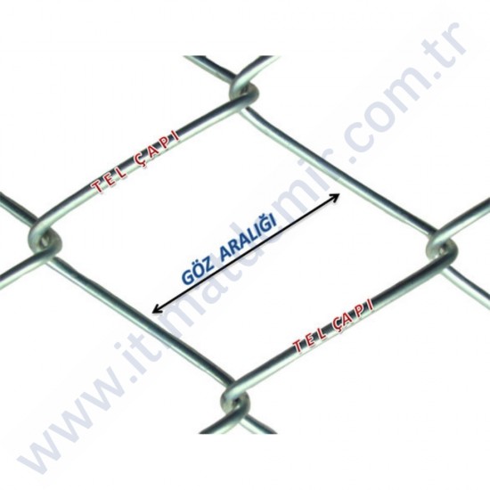 Bahçe Örgü Teli 7.5cm X 7.5cm (1.90mm.) H:100cm. 20m