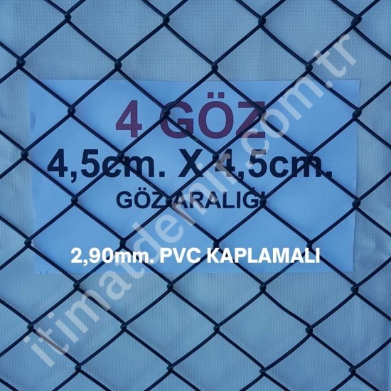 Bahçe Örgü Teli Pvc Kaplı 4.5cm X 4.5cm (2.90mm.) H:120cm. 20m Bahçe Örgü Teli Pvc Kaplı 4.5cm X 4.5cm (2.90mm.) H:120cm. 20m