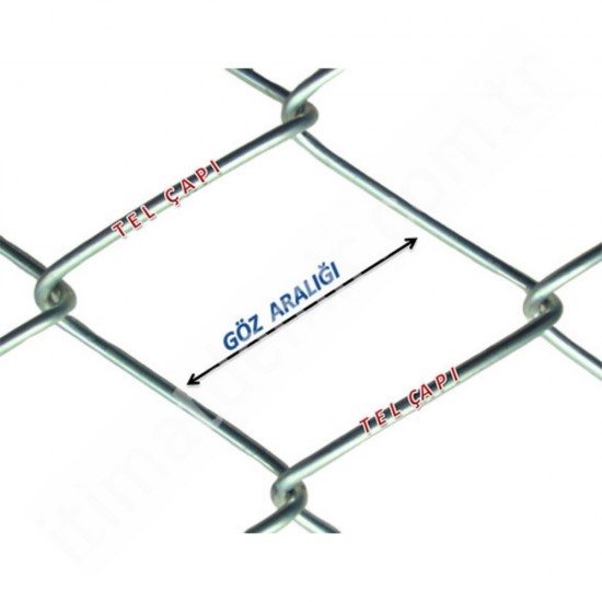 Bahçe Örgü Teli Pvc Kaplı 7.5cm X 7.5cm (3.20mm.) H:120cm. 20m