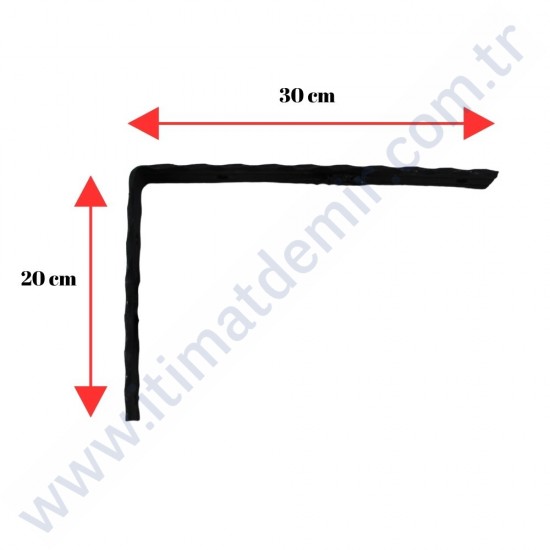 20x30 CM FERFORJE RAF AYAĞI MOTİFSİZ KONSOL 40X5 İZLİ LAMADAN