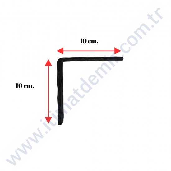 10x10 CM FERFORJE RAF AYAĞI MOTİFSİZ KONSOL 20X5 İZLİ LAMADAN