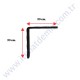 10x10 CM FERFORJE RAF AYAĞI MOTİFSİZ KONSOL 20X5 İZLİ LAMADAN