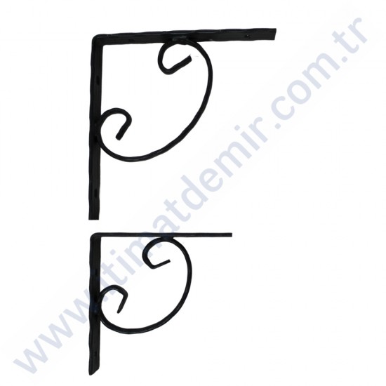 20x20 CM FERFORJE RAF AYAĞI KONSOL 30X5 İZLİ LAMADAN