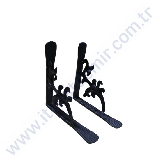 25x25 CM FERFORJE RAF AYAĞI KONSOL 30X10 İZLİ DİLLİ LAMADAN