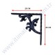 25x25 CM FERFORJE RAF AYAĞI KONSOL 30X10 İZLİ DİLLİ LAMADAN