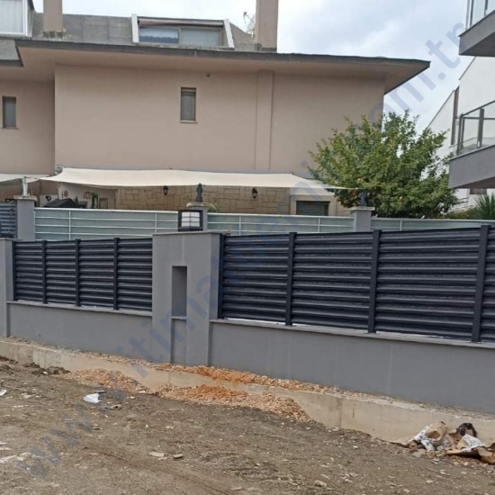 Panjur Güneş Kırıcı Dekoratif Bahçe Panel Çiti Galvanizli Fırın Boyalı 64X106 cm.