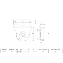 100 Lük Kepli 1 Rulmanlı U Kanallı Makara & Teker
