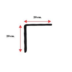 20x20 CM FERFORJE RAF AYAĞI MOTİFSİZ KONSOL 30X5 İZLİ LAMADAN