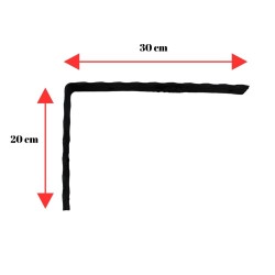 20x30 CM FERFORJE RAF AYAĞI MOTİFSİZ KONSOL 40X5 İZLİ LAMADAN
