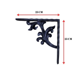 25x25 CM FERFORJE RAF AYAĞI KONSOL 30X10 İZLİ DİLLİ LAMADAN