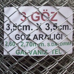 Bahçe Örgü Teli 3.5cm X 3.5cm (2.70-2.60mm.) H:100cm. 20m