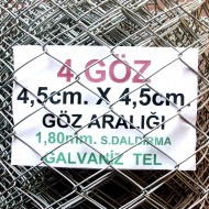 Bahçe Örgü Teli 4.5cm X 4.5cm (1.90mm.) H:150cm. 20m