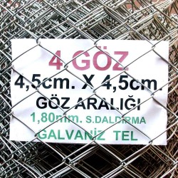 Bahçe Örgü Teli 4.5cm X 4.5cm (1.90mm.) H:100cm. 20m