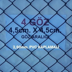 Bahçe Örgü Teli Pvc Kaplı 4.5cm X 4.5cm (2.90mm.) H:100cm. 20m