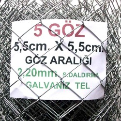 Bahçe Örgü Teli 5.5cm X 5.5cm (2.20mm.) H:100cm. 20m